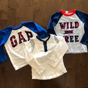 Set of 3 Baby GAP Long Sleeve Shirts!